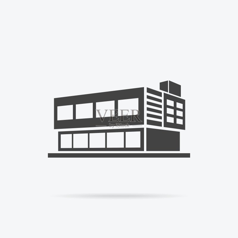 摩天大楼和房屋建筑的标志图标素材