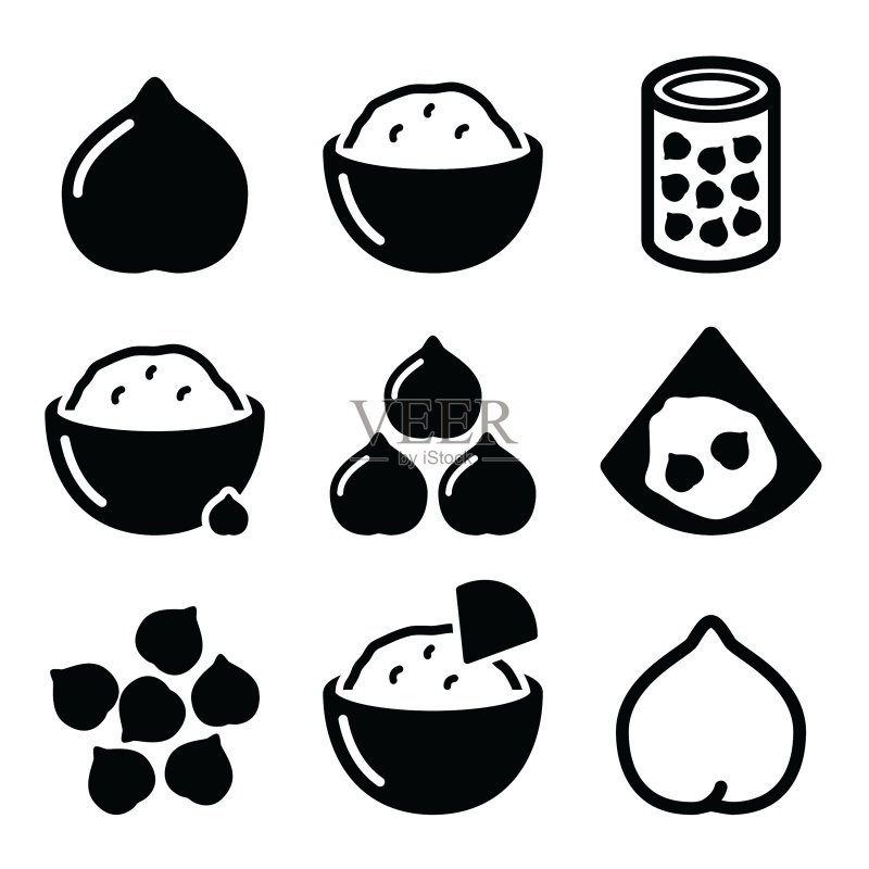 鹰嘴豆泥图标合集图标素材