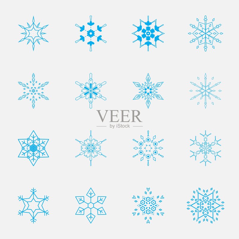 的雪花图标素材