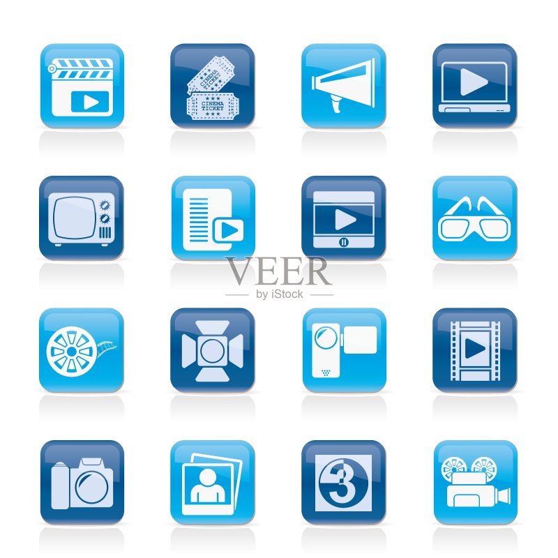 电影院相关图标图标素材