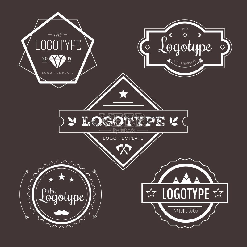 抽象复古Logo设计元素合集图标素材