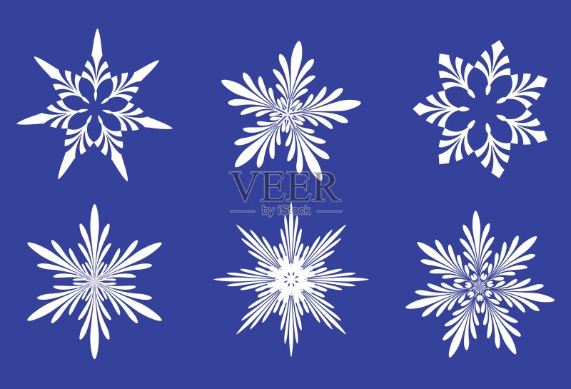 的雪花图标素材