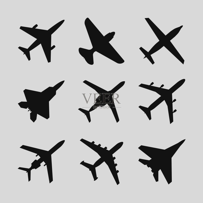 飞机航空器图标图标素材