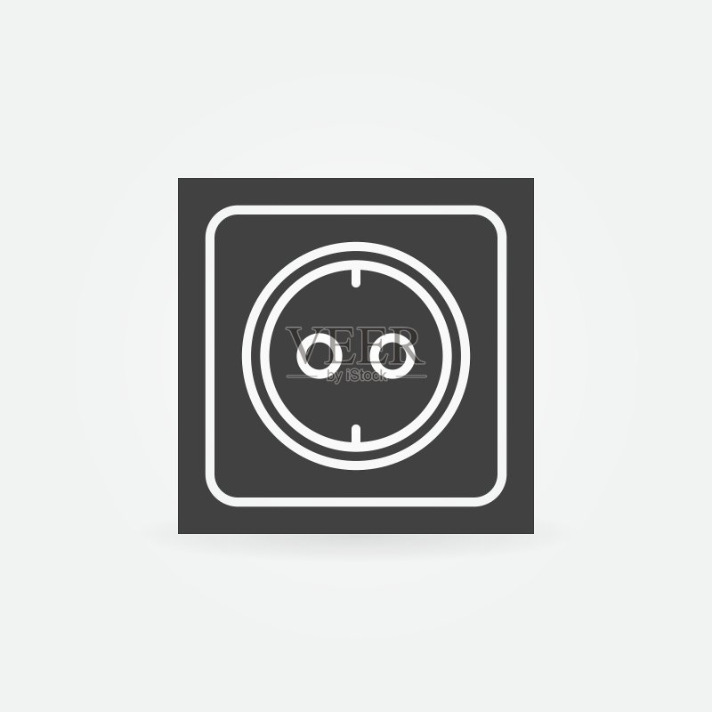 电源插座图标或标志图标素材