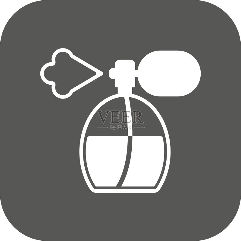 香水喷雾器扁平图标图标素材