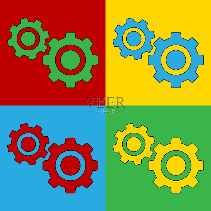 波普艺术设置图标图标素材
