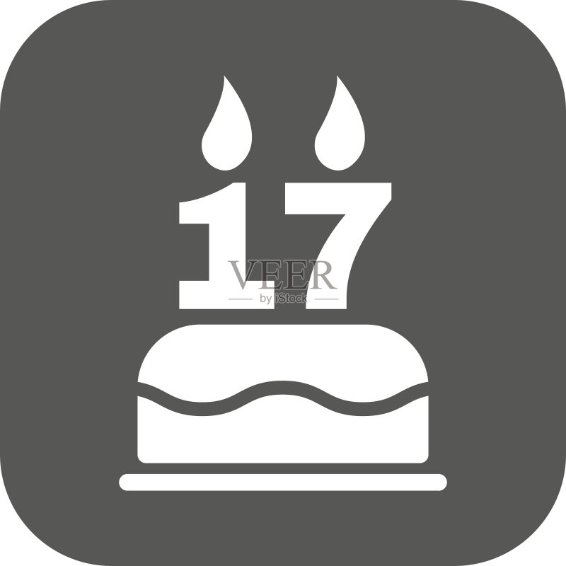 生日蛋糕以蜡烛的形式图标素材