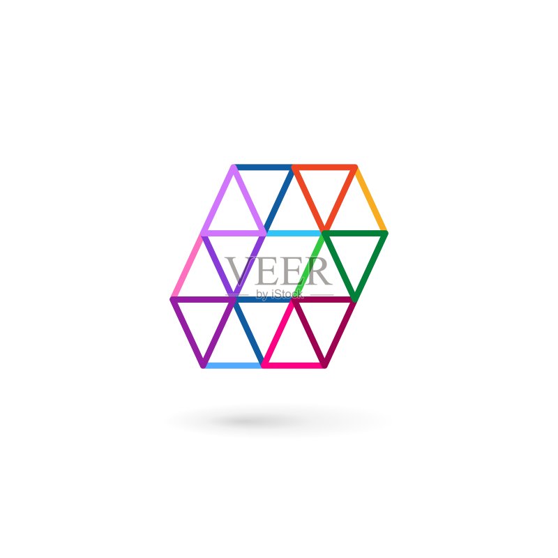 字母O数字0马赛克logo图标设计模板图标素材