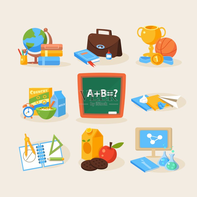 返校设计模板图标素材