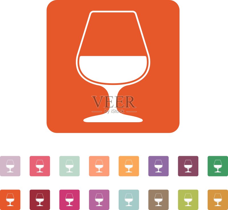 白兰地酒杯图标图标素材