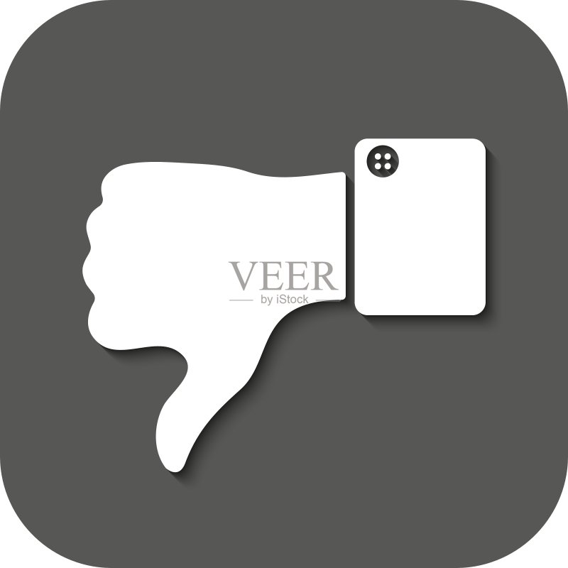 反对和禁止符号的拇指向下图标图标素材