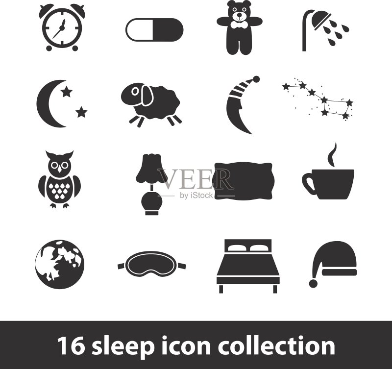 睡眠图标图标素材