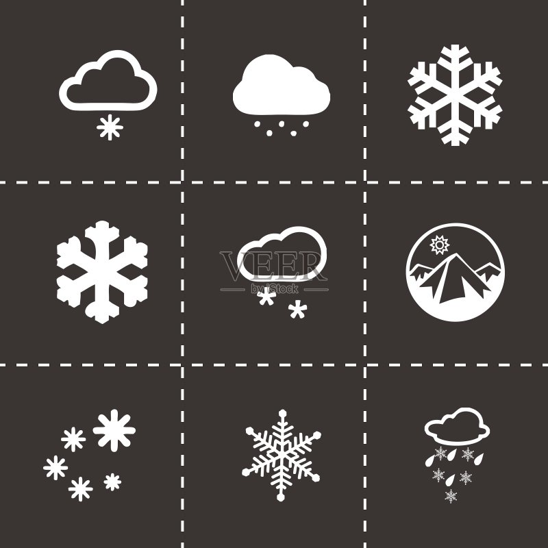 雪花图标集图标素材