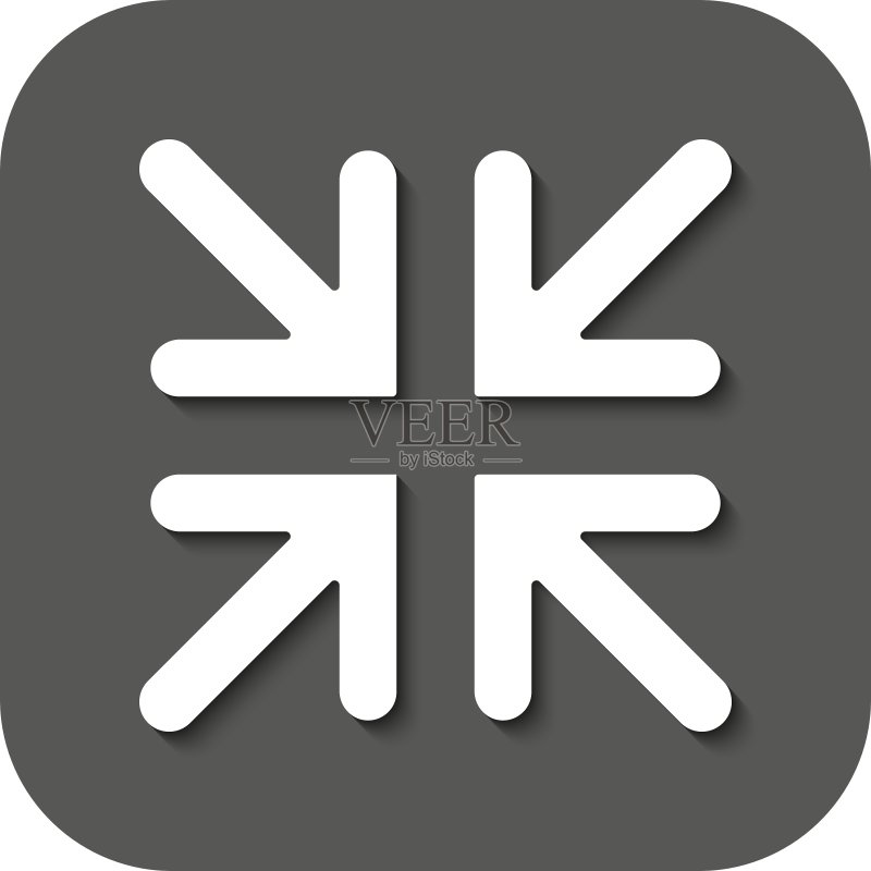 退出全屏图标箭头符号扁平图标素材