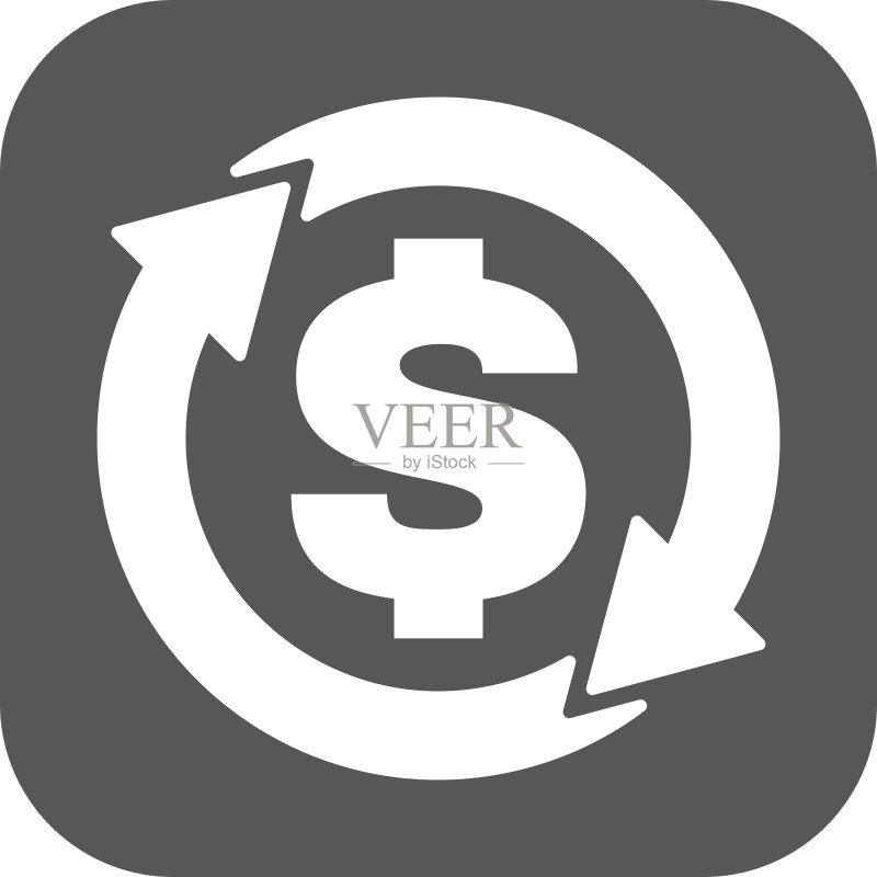 货币兑换美元图标现金和金钱图标素材