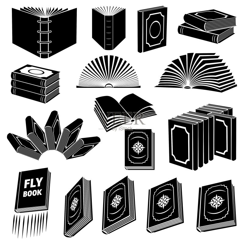 简约书籍图标集图标素材