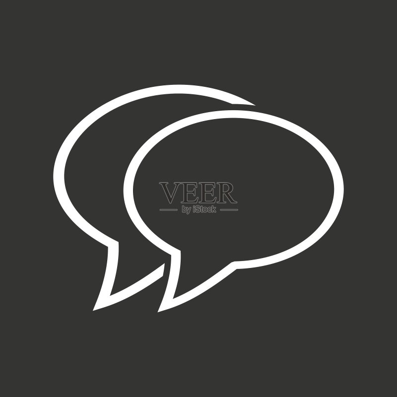 双重消息气泡图标素材