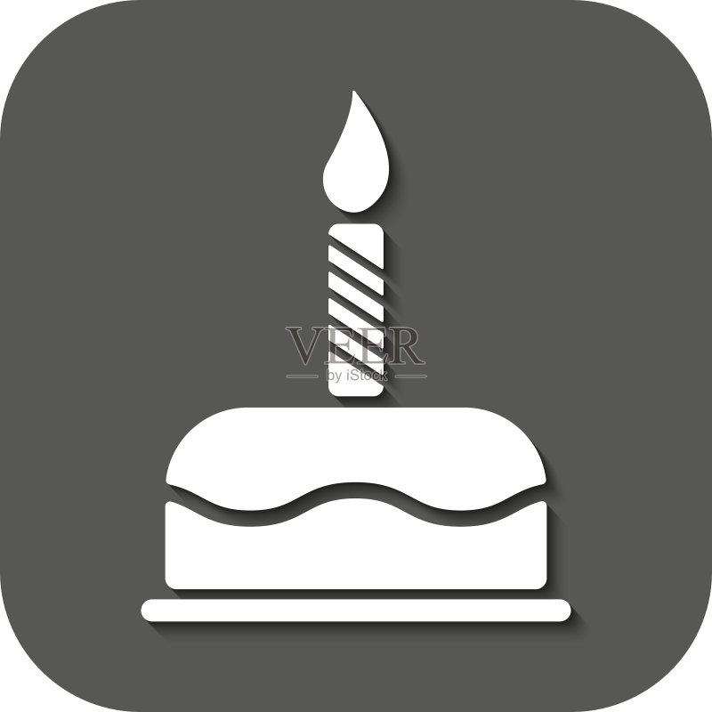 生日蛋糕蜡烛甜点图标图标素材