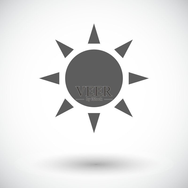 太阳单色扁平图标图标素材