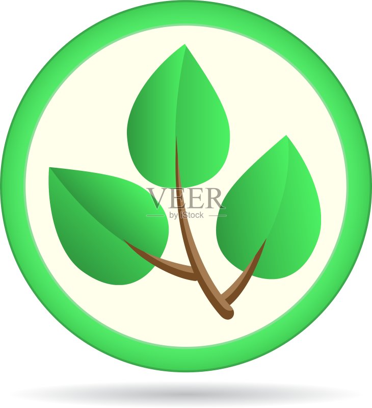 绿色的树叶图标素材