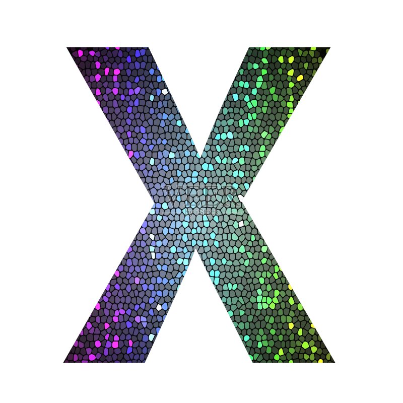 字母X图标素材