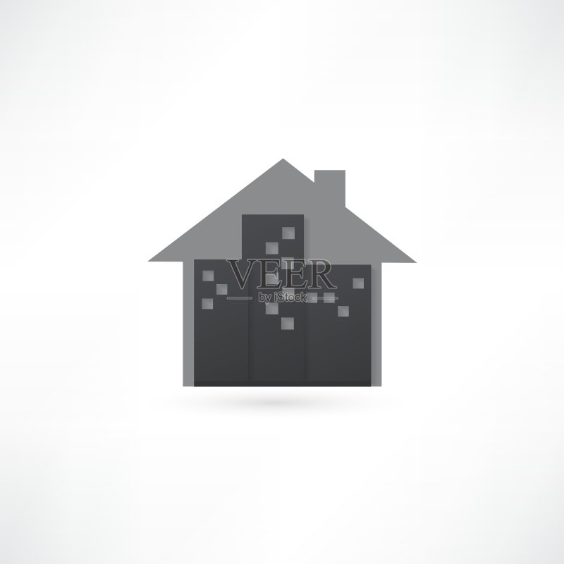 现代房地产建筑设计图标素材
