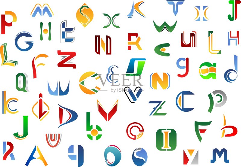 全套字母图标素材