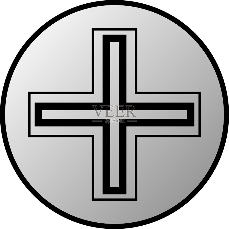 宗教十字架按钮图标素材