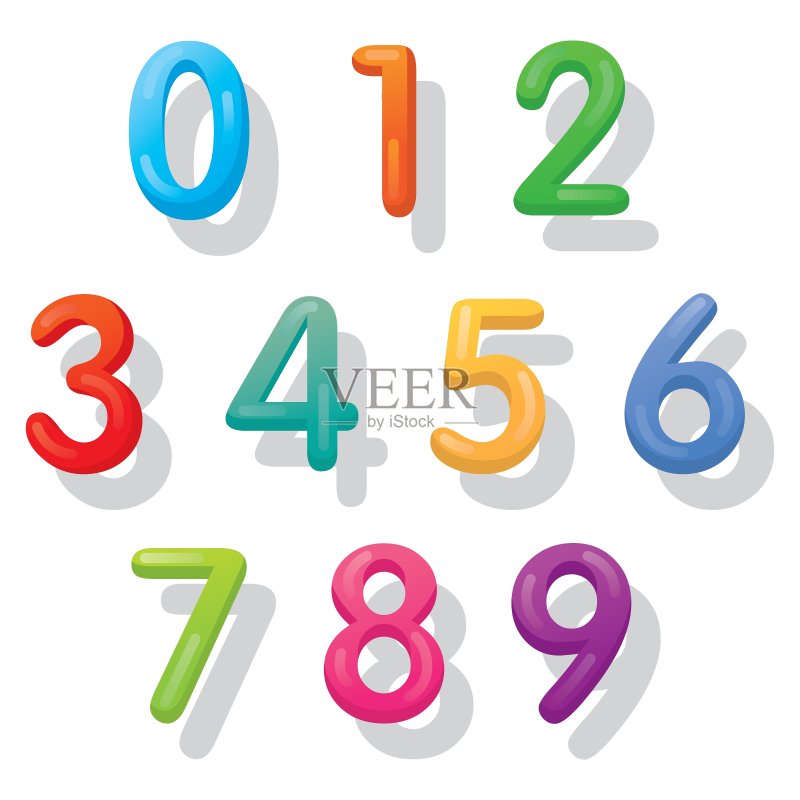 气球风格数字合集图标素材
