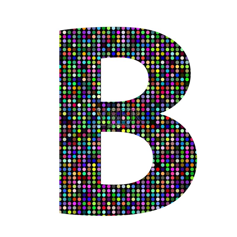彩色字母B图标素材