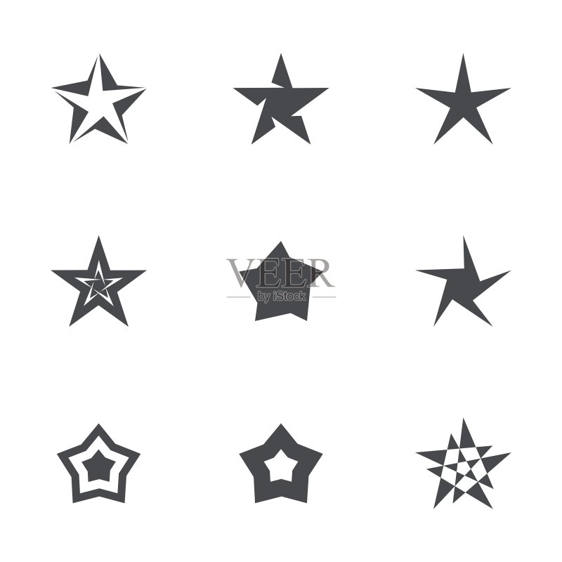 星星图标集合图标素材