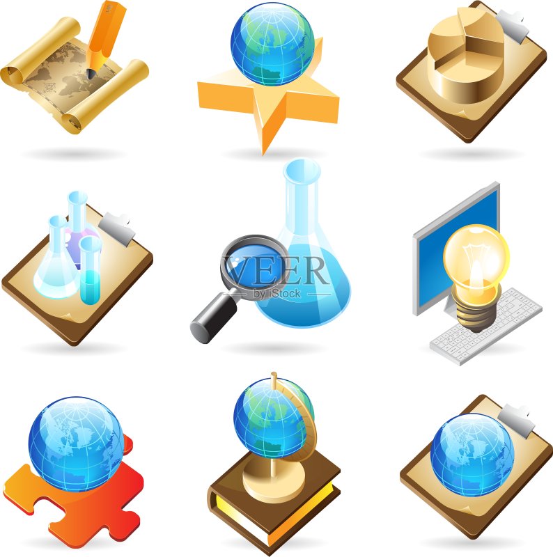 科学概念图标图标素材