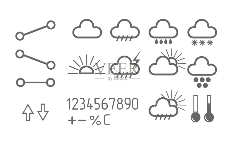 天气预报图标图标素材