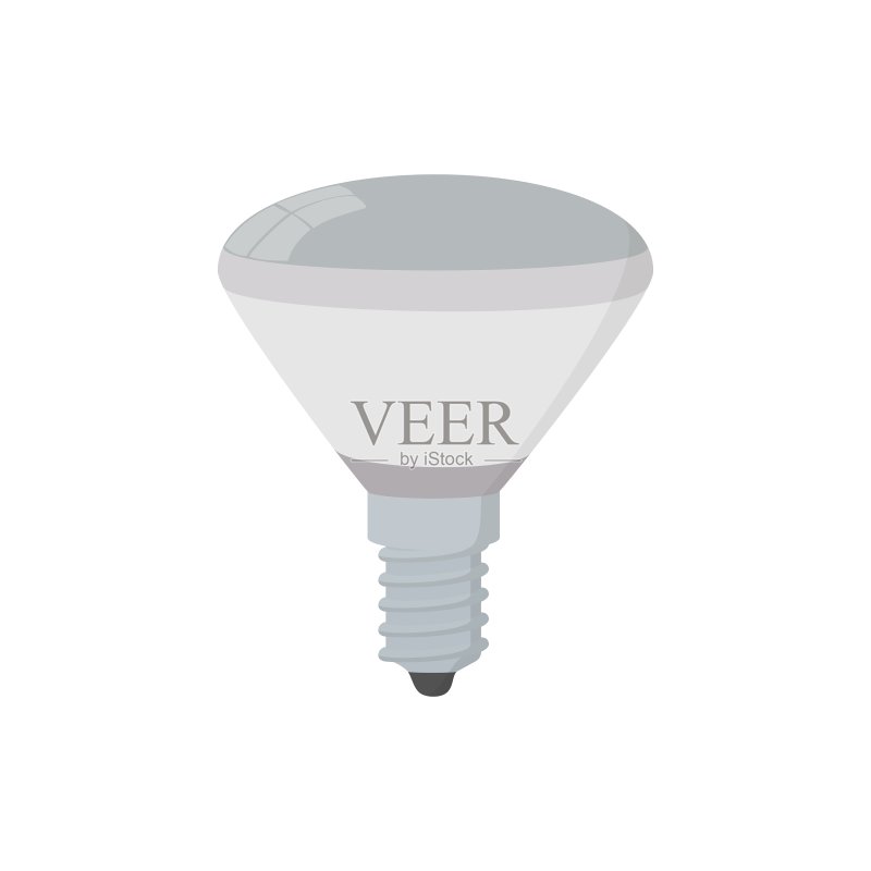 卡通发光LED灯泡图标图标素材