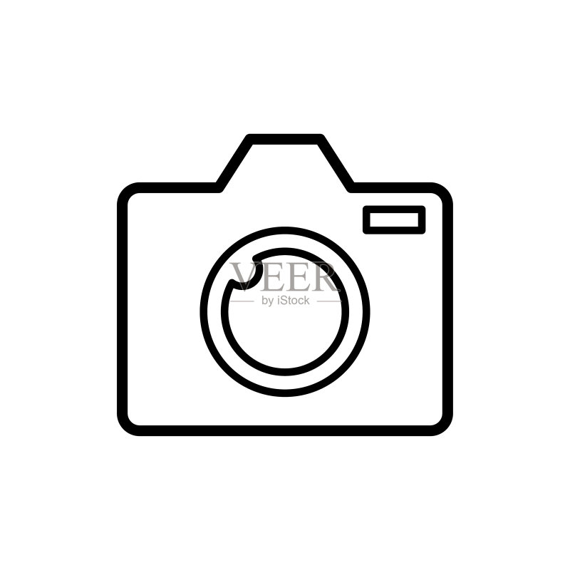 相机图标扁平矢量模板设计图标素材