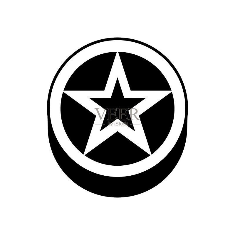 圆形星星图标(简约风格)图标素材