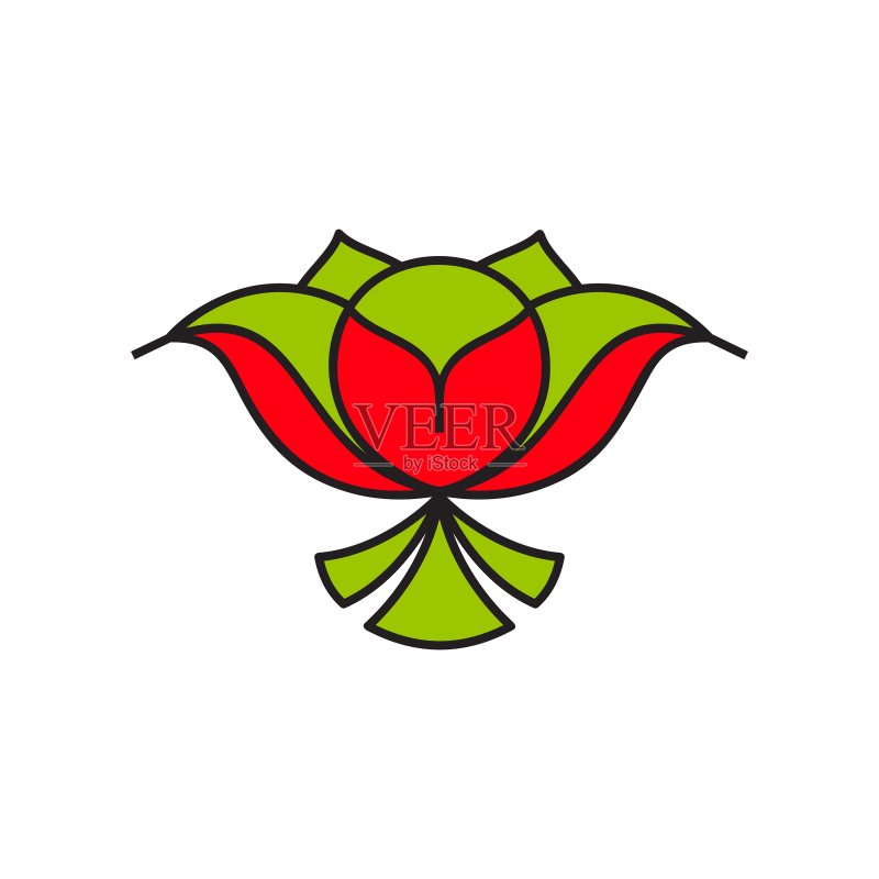 蜂鸟标志花束图标素材
