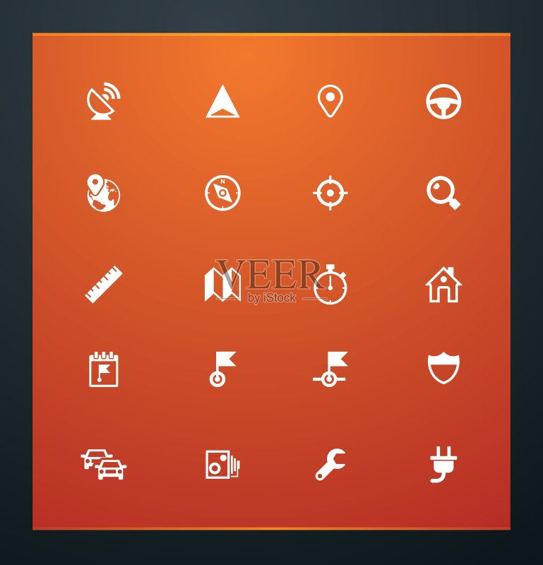通用字形 18 GPS 1图标素材