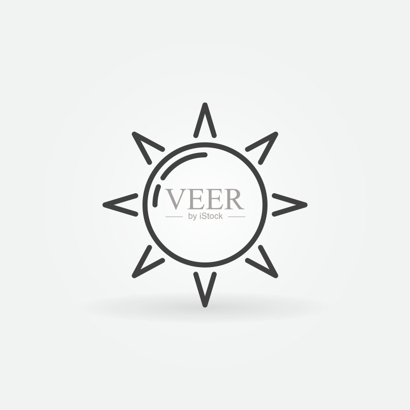 太阳线条图标图标素材