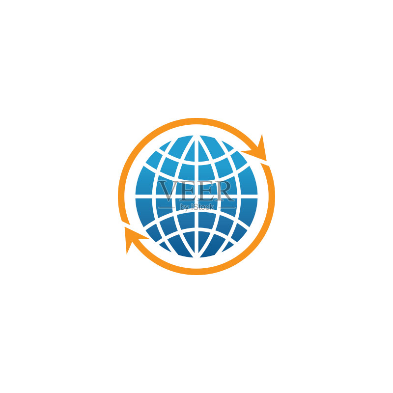 地球仪图标和符号矢量图图标素材