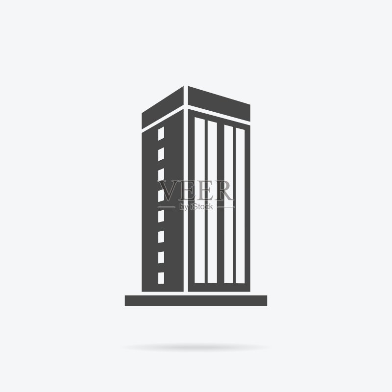 摩天大楼和房屋建筑的标志图标素材
