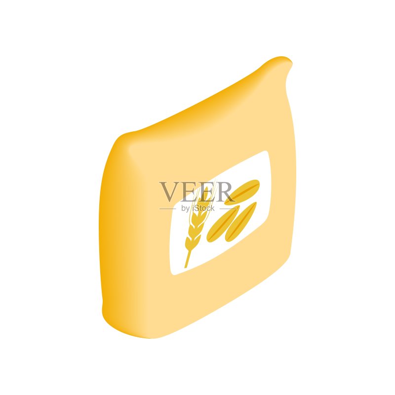 小麦种子2.5D 3D图标图标素材