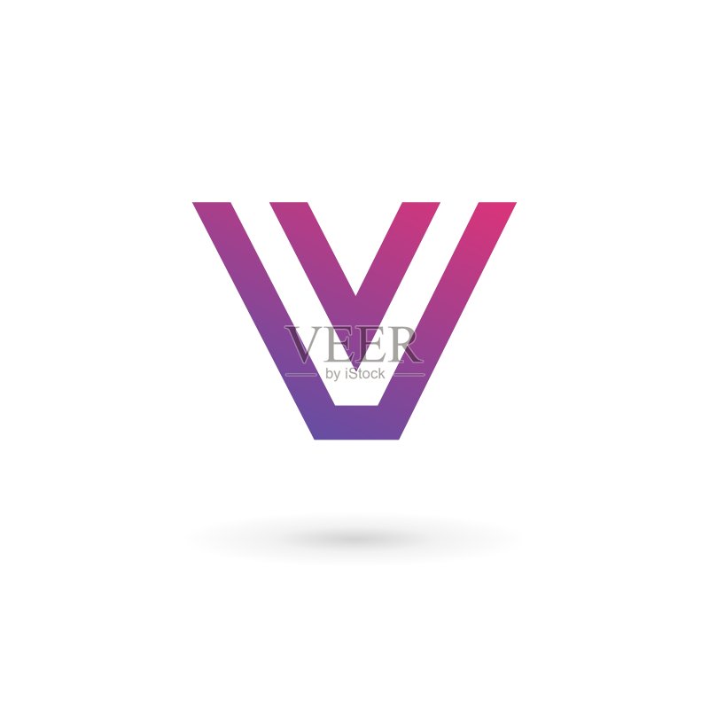 字母V标志图标设计模板元素图标素材