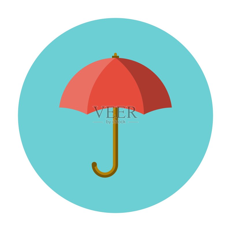 扁平风格雨伞图标图标素材