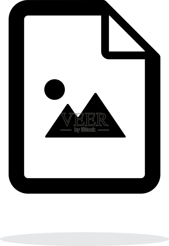 白色背景上的照片文件图标图标素材