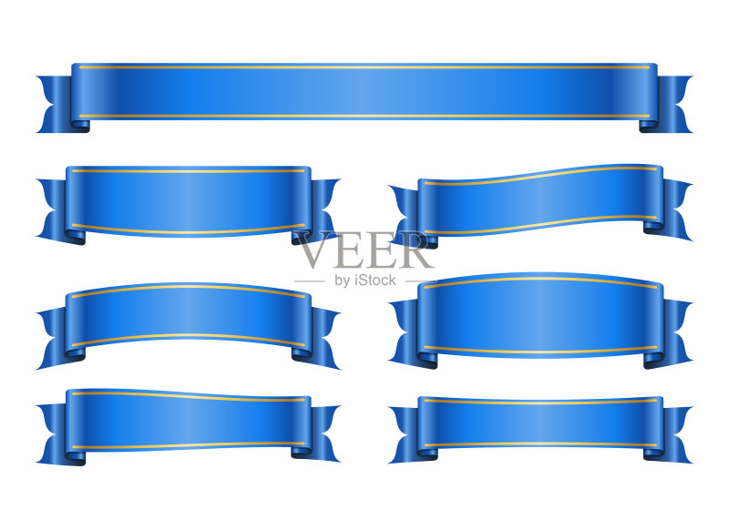 蓝色banner合集1a图标素材