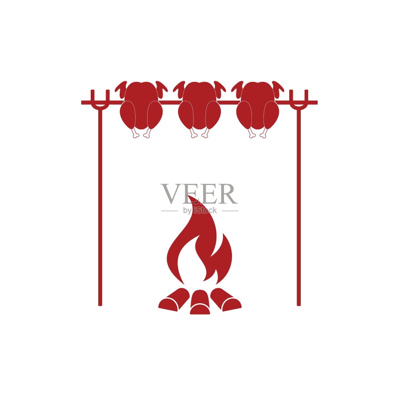 烤鸡肉图标图标素材