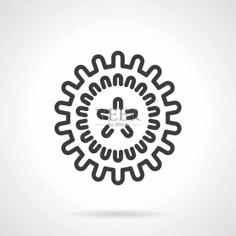 流感病毒黑线设计图标图标素材