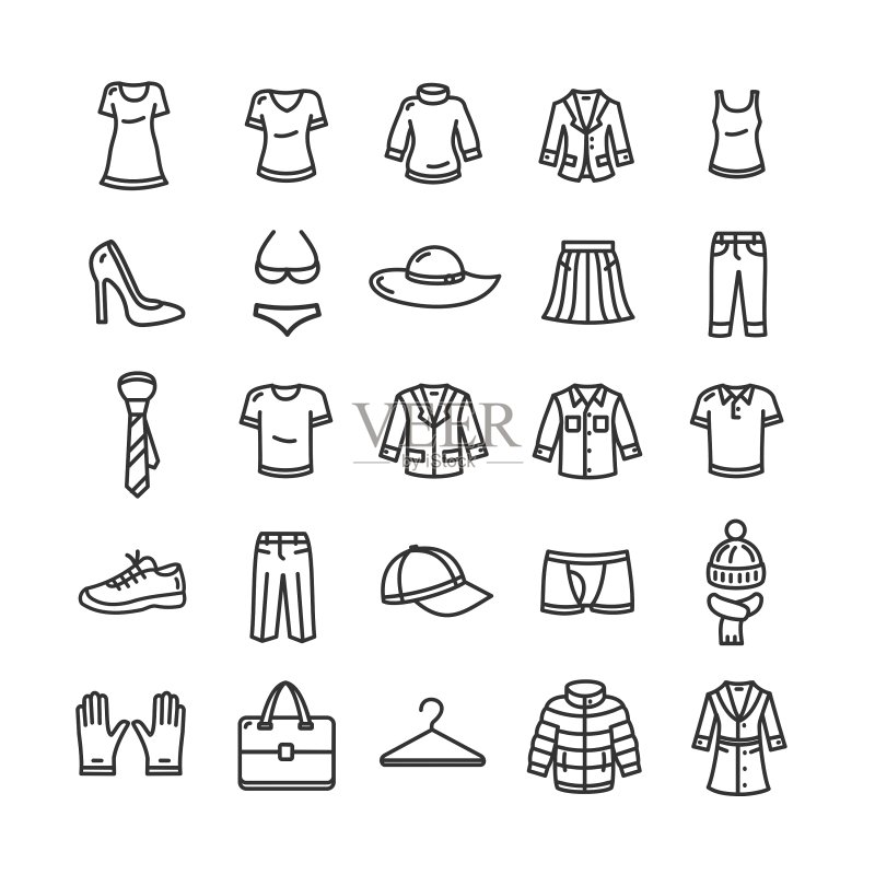 服装图标集图标素材