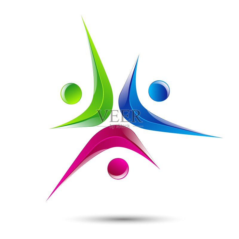 抽象人物图标设计logo元素图标素材